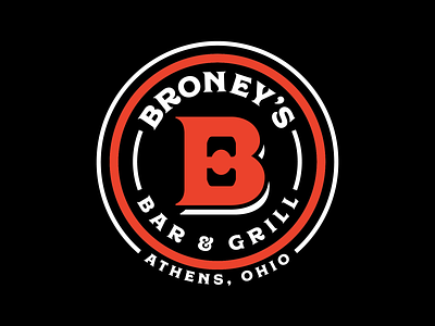 Broney's Logo athens ohio bar beer grill logo