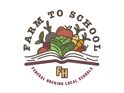 Farm to School Logo farm school vegetables veggies