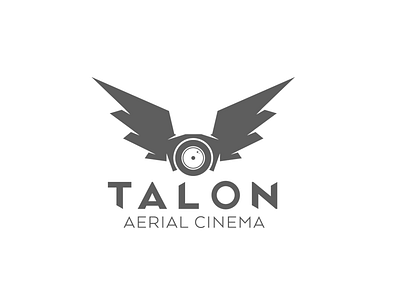 Talon Aerial Cinema Logo bird cinema drone logo talon