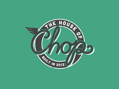 House of Chop Logo badge chop flying pig logo tig welding