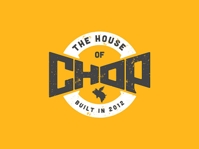 House of Chop Logo - Variation chop flying pig metal retro tig welding wing