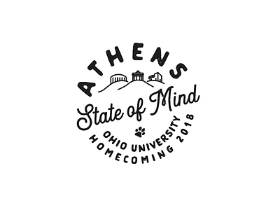 Athens State of Mind - Ohio University Homecoming 2018 athens badge bobcats campus college logo ohio ohio university