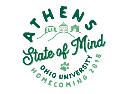 Athens State of Mind - Ohio University Homecoming 2018 FINAL athens badge bobcats campus college logo ohio ohio university