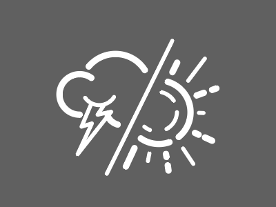 Weather Forecast Icon cloud lightning storm sun weather