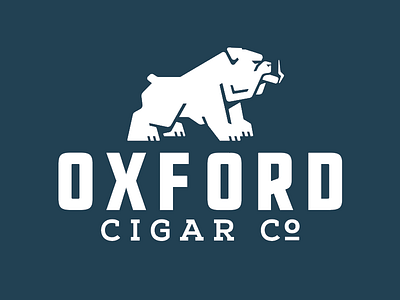 Oxford Cigar Co. bulldog cigar logo oxford