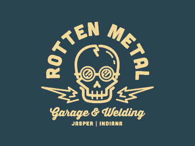 Rotten Metal Garage cars garage hotrod metal muscle cars skull welding
