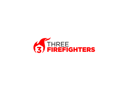 Three Firefighters 3 fire firefighter flame helmet patch