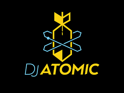 DJ Atomic Logo atomic bomb dj logo
