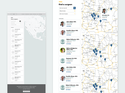 Wireframe to Design healthcare medical patient website provider map uidesign wireframe design