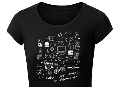 What's Your Impact? illustration technology tshirt women women in tech