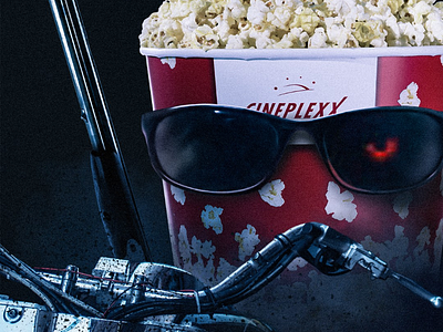 Cinema Movies - Terminator cinema design film manipulation movie photomanipulation photoshop popcorn poster terminator