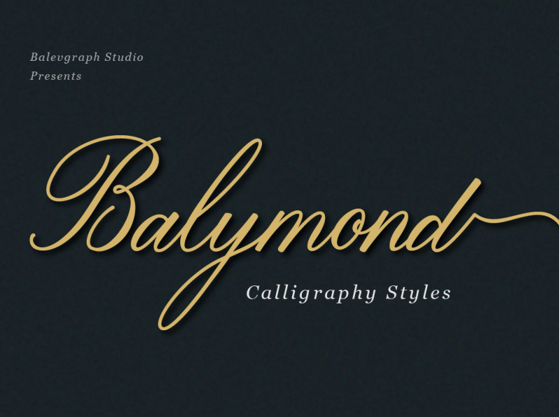 Free Font – Balymond Calligraphy Styles Typeface by DemFont on Dribbble