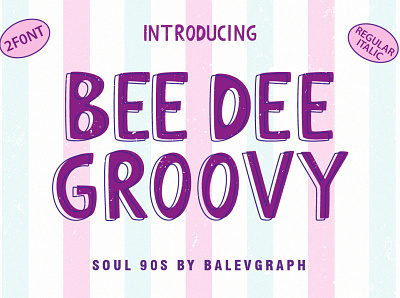 Free Font – Bee Dee Groovy 80-90s style retro display 80s font 90s font display font free typeface fun font retro font school font vintage font