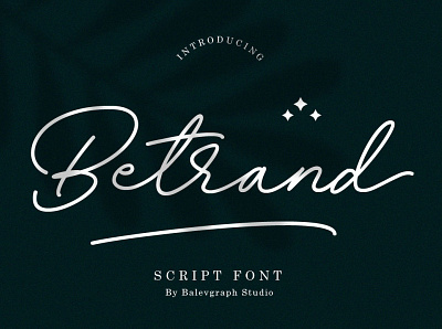 Free Font – Betrand Handwritten Monoline Script Font free typeface silhouette font