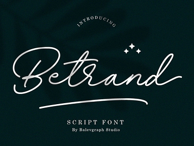 Free Font – Betrand Handwritten Monoline Script Font free typeface silhouette font
