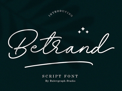 Free Font – Betrand Handwritten Monoline Script Font