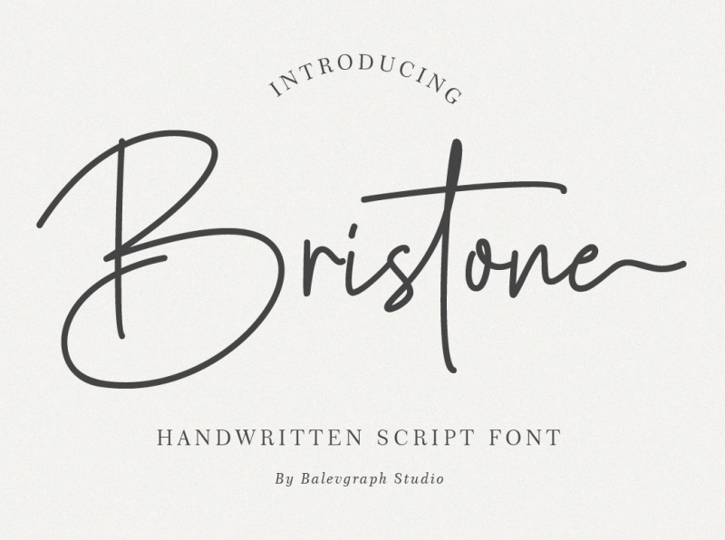Free Font – Bristone Handwritten Signature Script Font by DemFont on ...