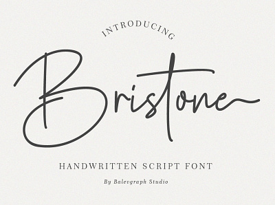 Free Font – Bristone Handwritten Signature Script Font free typeface silhouette font