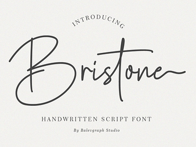 Free Font – Bristone Handwritten Signature Script Font