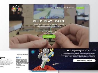 Piper Homepage edtech web design