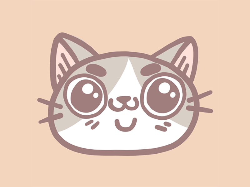 Winky Cat cat character design gif illustration pastel wink