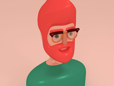 3D Me 3d beard blender glasses self portrait