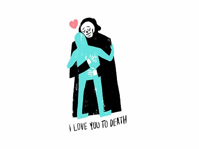 VD death design heart illustration love