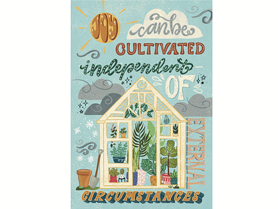 Greenhouse Illustration design graphic design handlettering illustration procreate procreateapp storybook typography