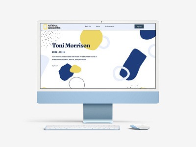 Honoring Toni Morrison graphic design web design