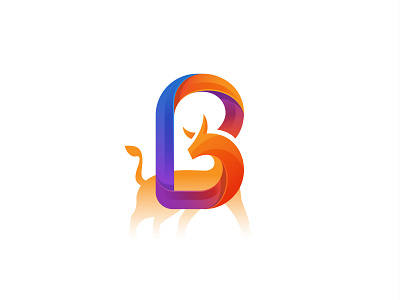 Letter B with bull logo branding clean colourful logo company logo creative logo design gradient graphic design illustration logo logo design logo mark logofolio logos modern logo monogram unique logo vector