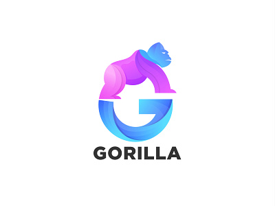 G for Gorilla modern logo 3d animal logo branding clean colourful logo company logo creative logo design gradient graphic design illustration logo logo design logo mark logofolio logos modern modern logo monogram vector