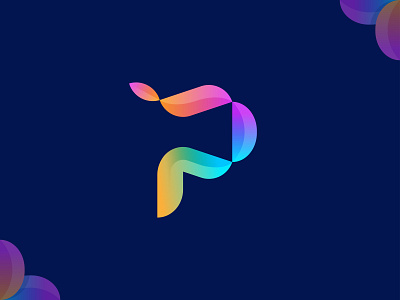 Modern P letter logo