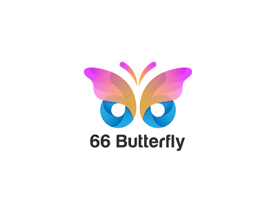 Butterfly logo with 6 branding butterfly logo clean colorful logo colourful logo company logo creative design designer gradient letter logo logo logo design logo folio logos modern modern logo monogram trendy logo vector