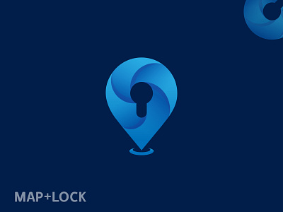 Map Lock modern logo