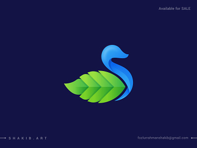 Duck leaf modern logo