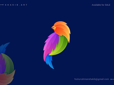 Colorful Bird logo animal logo bird bird logo branding clean colourful logo crypto custom logo design design drawing gradient logo grid illustration logo logo design modern logo nft sketch vector wave