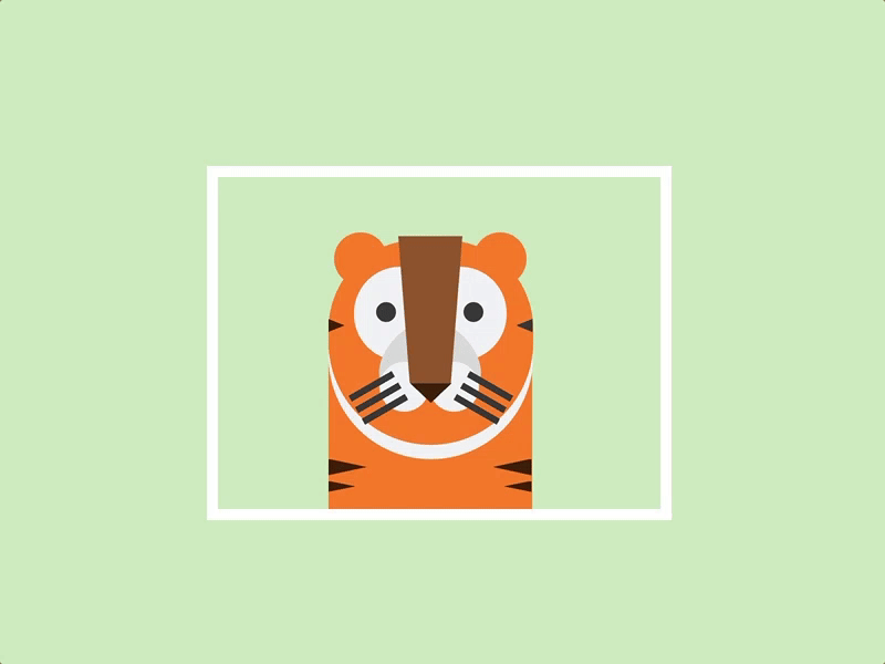 Tiger animal css animation icon pure css tiger