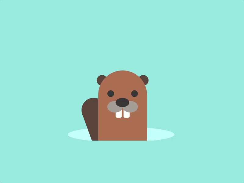 Beaver animal beaver css animation icon pure css