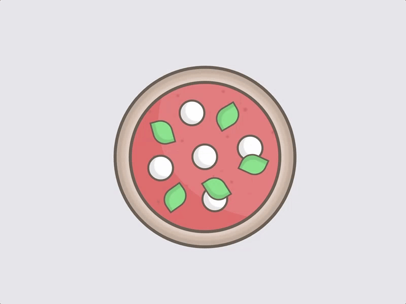 Pizza animation css delicious food icon pizza ui