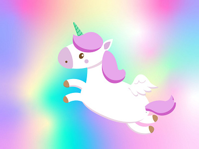 Cute unicorn character cute rainbow unicorn