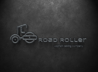 Logo for construction company construction illustration logo road roller vector
