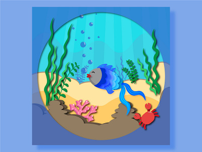 Подводный мир водоросли краб море подводный мир рыба