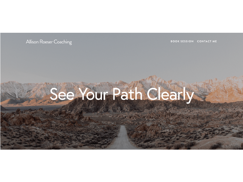 Website Landing Page life coach website landing page