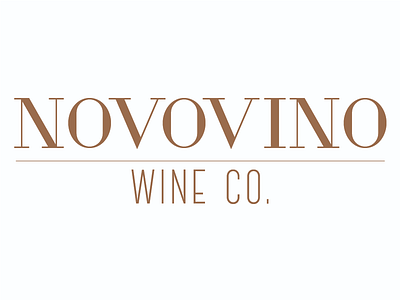 logo design for Novovino Wine Company branding chicago logo wine wine logo