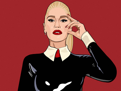 Gwen Stefani art artist artwork design drawing illustration illustrator music photoshop portrait procreate