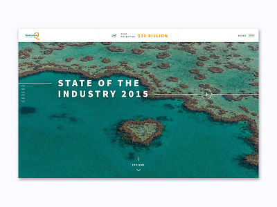 Destination Queensland clean data data visualisation home page images interactive lines tourism video website