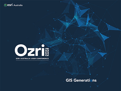 Ozri promotional illustration assets blue brand dark geometric shape ui