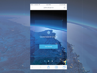 Mobile Spash Screen app blue globe lines map mobile ui ux web web app