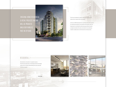 Property website boxes clean images lines minimal neutral overlapping simple slider slider control ui ux