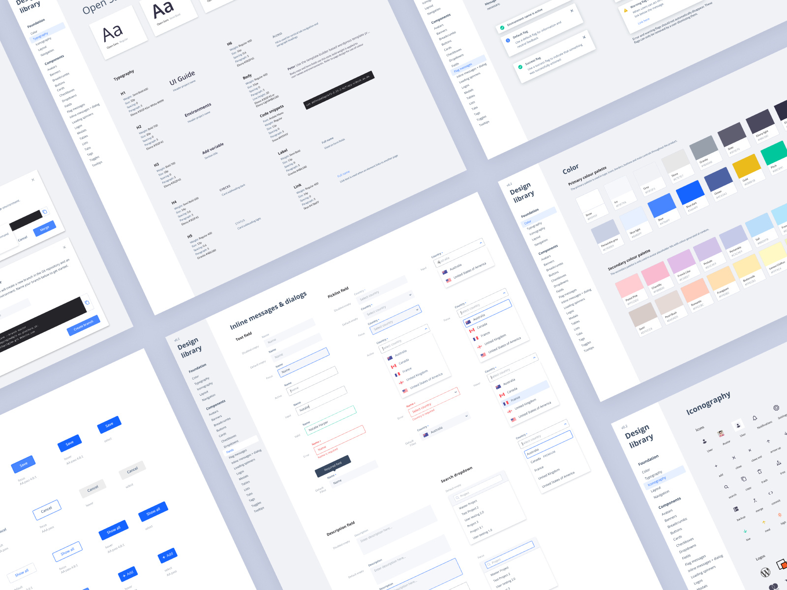 Ui Guide by Natalie Harper for Platform.sh on Dribbble